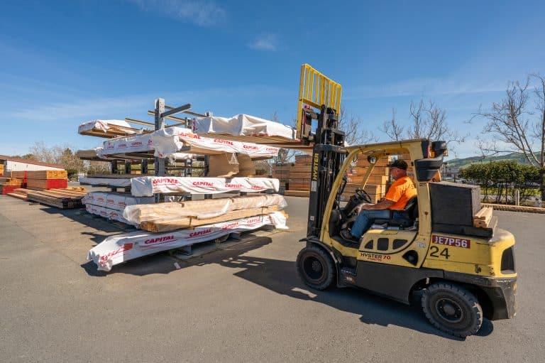 Mead Clark forklift driver stocking sheet goods